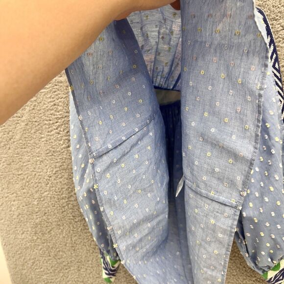 Verb by Pallavi Singhee Rhapsody Embroidered Blouse S Small Multicolor BOHO - Picture 9 of 15